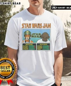 Good Star Wars Jam Wedge and Ackbar T-Shirt featuring iconic characters in a stylish design for fans.
