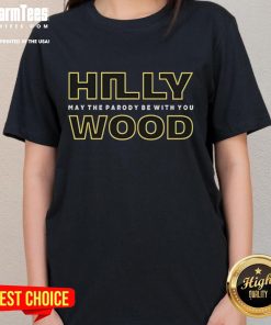 Good Star Wars The Hillywood Show May The Parody Be With You Ladies Tee featuring a fun Star Wars design and vibrant colors.