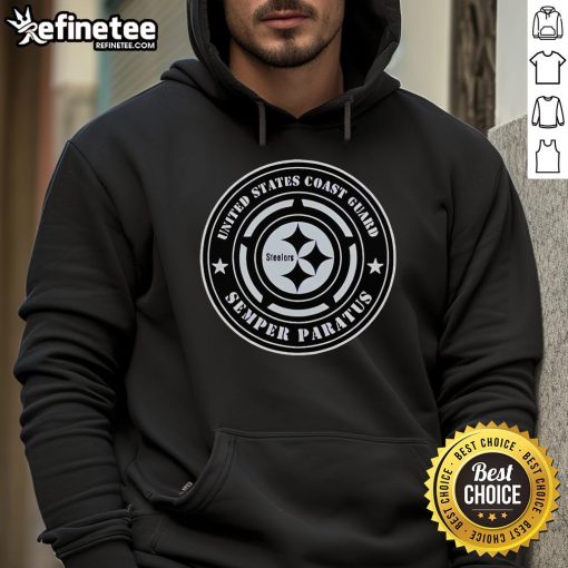 Good Steelers United States Coast Guard Military Appreciation Night Hoodie, celebrating military service and team spirit.