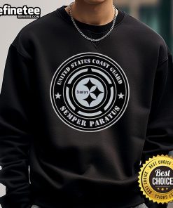 Good Steelers United States Coast Guard Military Appreciation Night Sweatshirt featuring team colors and logo design.