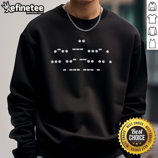 Good Suzie Toot Morse Code sweatshirt in dark mode, featuring stylish design for Morse code enthusiasts.