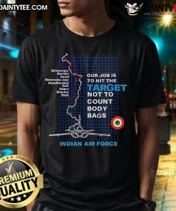 Good Target Striked T-shirt featuring the phrase 'Our Job Is To Hit The Target Not To Count Body Bags' in bold font.