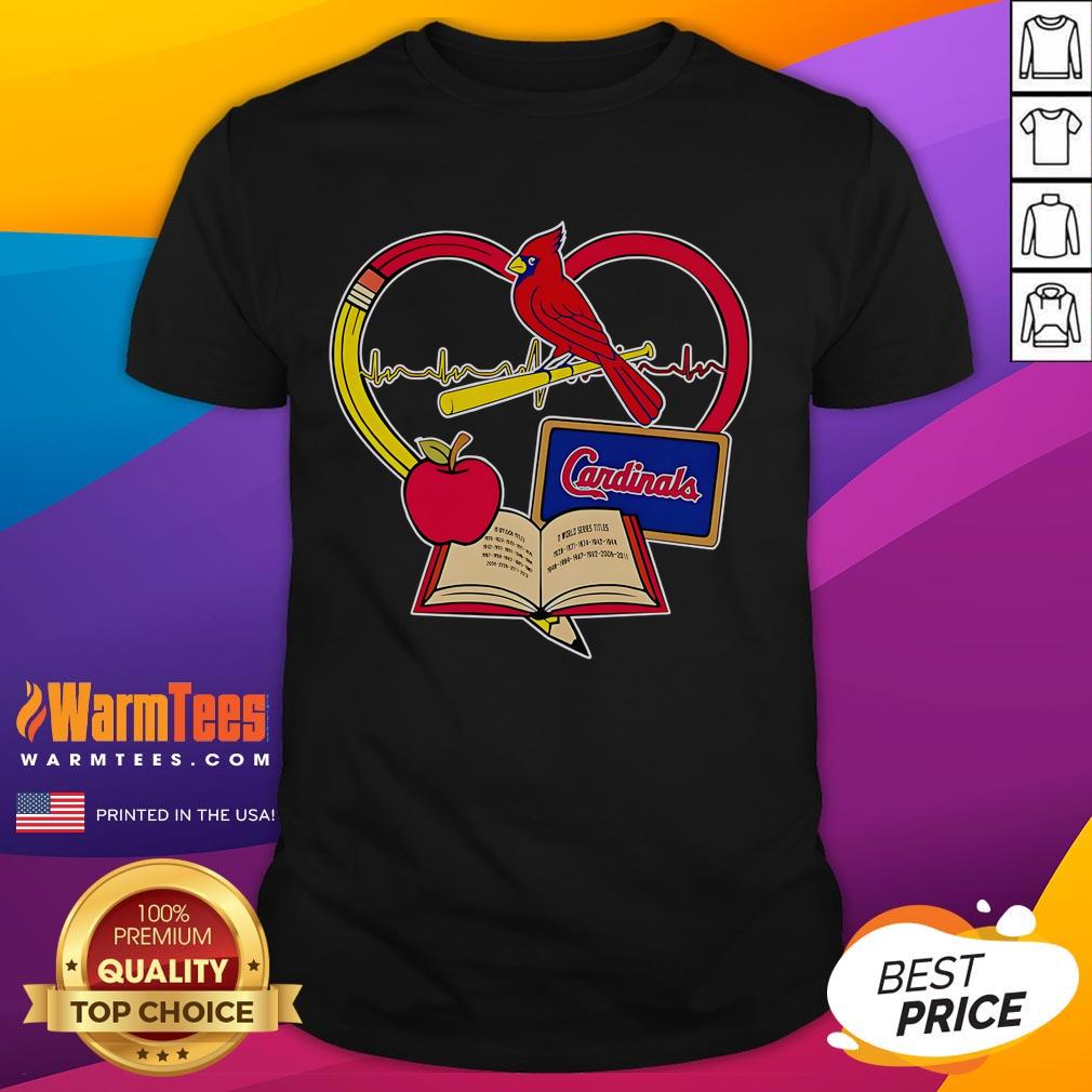 Good Teacher Pencil Apple Heart St Louis Cardinals T Shirt Good Teacher Pencil Apple Heart St Louis Cardinals T-Shirt design featuring vibrant colors and playful graphics for educators.
