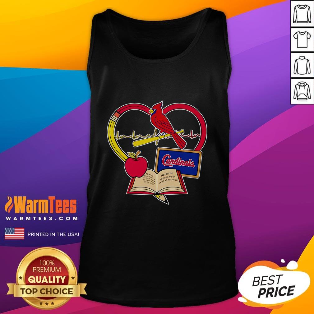 Good Teacher Pencil Apple Heart St Louis Cardinals Tank Top Good Teacher Pencil Apple Heart St. Louis Cardinals Tank Top design featuring a vibrant graphic for educators.