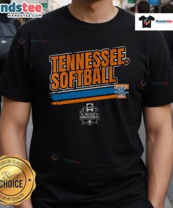 Good Tennessee Softball Women's College World Series Stripe T-Shirt featuring vibrant colors and stylish design for fans.