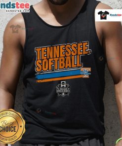 Good Tennessee Softball Women's College World Series stripe tank top, perfect for fans and players at summer games.