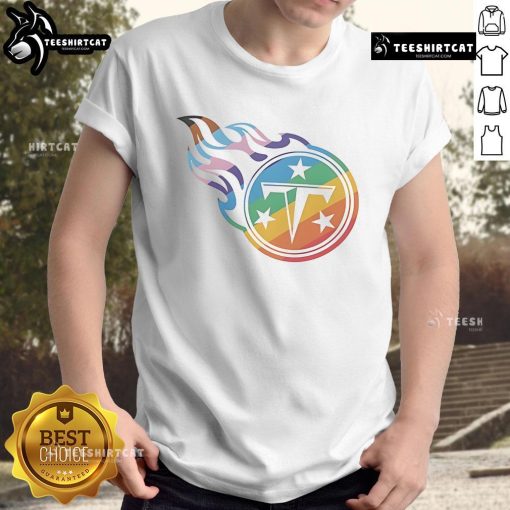Good Tennessee Titans Logo Pride T-Shirt featuring vibrant team colors and logo, perfect for fans showing their support.