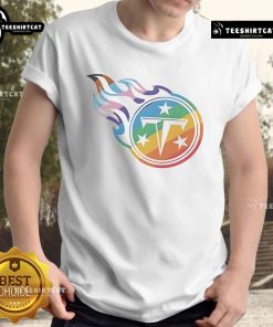 Good Tennessee Titans Logo Pride T-Shirt featuring vibrant team colors and logo, perfect for fans showing their support.