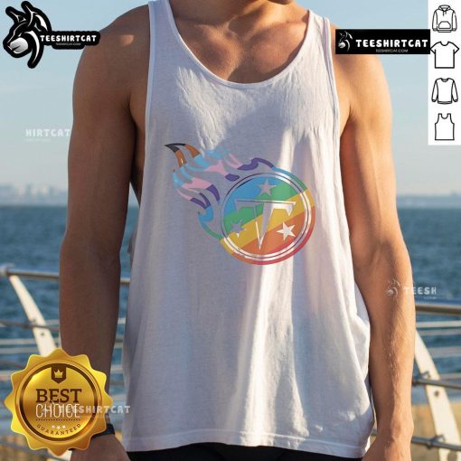 Good Tennessee Titans Logo Pride Tank Top featuring vibrant team colors and bold logo, perfect for fans.