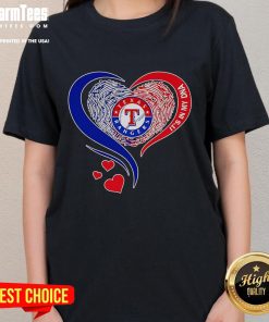 Good Texas Rangers Baseball Its In My DNA Heart ladies tee featuring a stylish design for passionate fans.