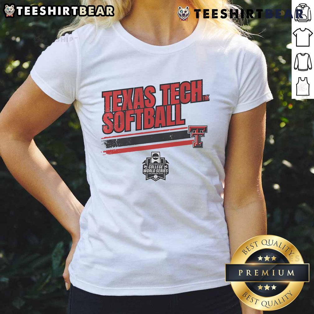 Good Texas Tech Softball Women'S College World Series Stripe Ladies Tee Alt Text: Good Texas Tech Softball Women's College World Series Stripe Ladies Tee in vibrant colors, perfect for fans.