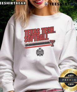 Good Texas Tech Softball Women's College World Series stripe sweatshirt in vibrant colors, perfect for game day.