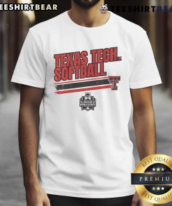 Good Texas Tech Softball Women's College World Series stripe t-shirt featuring team colors and logo for passionate fans.
