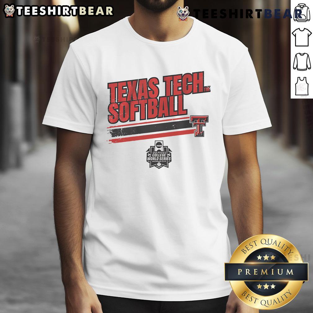 Good Texas Tech Softball Women'S College World Series Stripe T Shirt Good Texas Tech Softball Women's College World Series stripe t-shirt featuring team colors and logo for passionate fans.