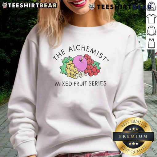 Good The Alchemist Mixed Fruit Series Sweatshirt featuring vibrant fruit designs, perfect for stylish casual wear.