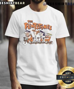 Good The Flintstones cartoon T-shirt featuring classic characters Fred, Wilma, and Barney in vibrant colors.