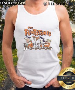 Good The Flintstones cartoon tank top featuring colorful graphics of the iconic characters for casual wear.