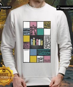 Good The Go Gos May 13 2025 sweatshirt from The Warfield in San Francisco, CA, featuring vibrant concert graphics.