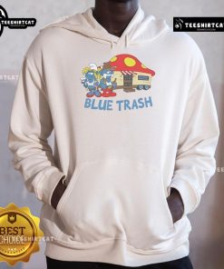 Good The Smurfs Blue Trash Hoodie featuring vibrant blue design and playful Smurf graphics for casual style.