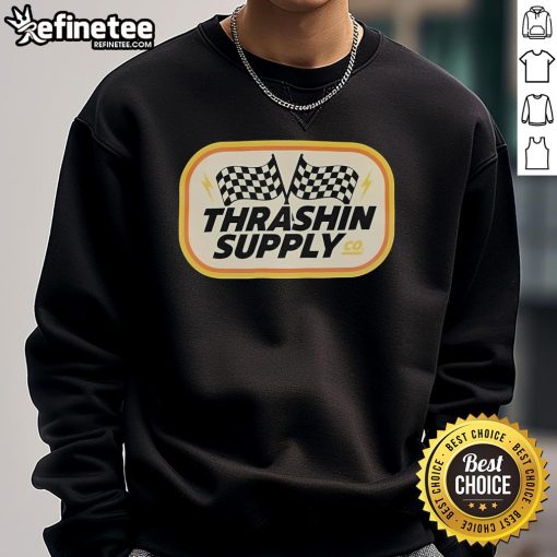 Good Thrashin Supply Rally Sweatshirt in vibrant colors, perfect for casual wear and outdoor activities.