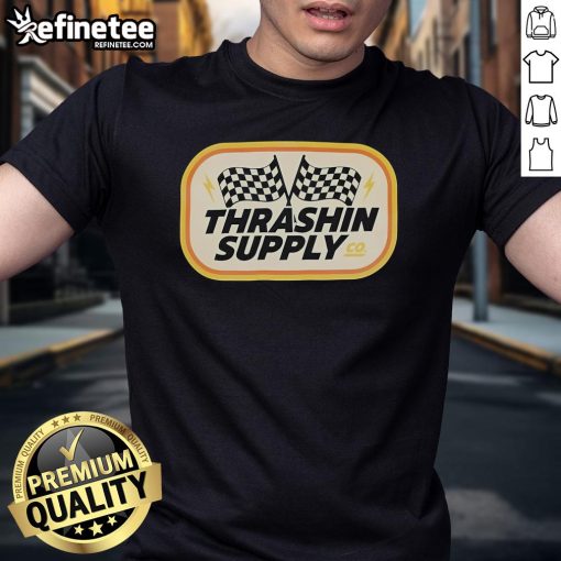 Good Thrashin Supply Rally T-Shirt featuring vibrant graphics and a stylish design, perfect for skate and rally enthusiasts.