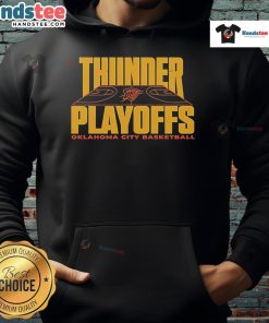 Alt Text: Oklahoma City Basketball Hoodie featuring Good Thunder Reveal Game 2 Playoffs design, perfect for fans.