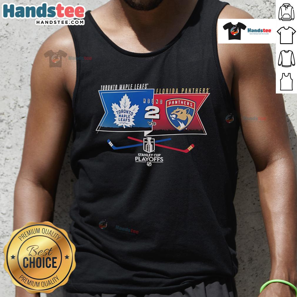 Good Toronto Maple Leafs Vs Florida Panthers Round 2 Stanley Cup Playoffs 2025 Tank Top Good Toronto Maple Leafs vs Florida Panthers Round 2 Stanley Cup Playoffs 2025 tank top featuring team logos and vibrant design.