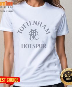 Good Tottenham Hotspur Team Arch Cotton Ladies Tee featuring the iconic Spurs logo on a stylish women's shirt.