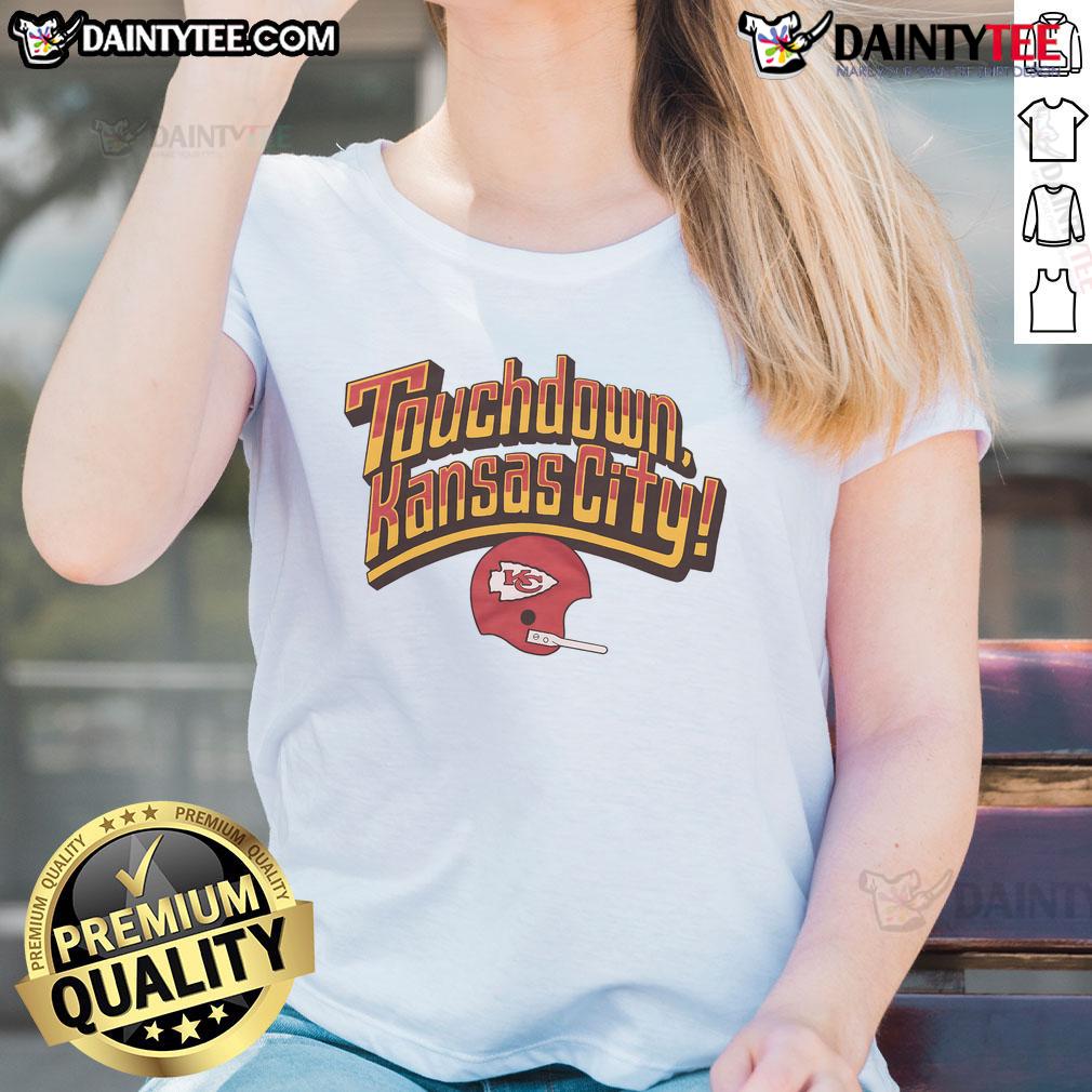 Good Touchdown Kansas City Chiefs Ladies Tee Good Touchdown Kansas City Chiefs Ladies Tee featuring team colors and logo, perfect for female fans on game day.