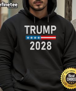 Good Trump 2028 hoodie featuring bold graphics, perfect for supporters of Trump's presidential campaign.