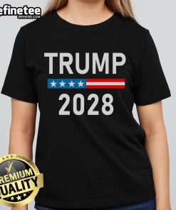 Good Trump 2028 Ladies Tee featuring a stylish design for supporters of Trump's 2028 campaign, perfect for casual wear.