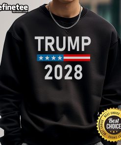 Good Trump 2028 sweatshirt in navy blue, featuring bold white text and a stylish design for political supporters.