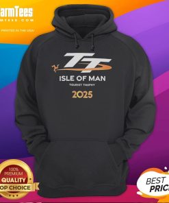 Good TT Tourist Trophy Isle of Man 2025 hoodie featuring iconic race graphics in vibrant colors.