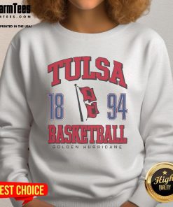 Good Tulsa Golden Hurricane basketball sweatshirt featuring team colors and logo, perfect for fans and game days.