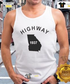 Good Tyrus wearing a 1937 Georgia Highway tank top, showcasing vintage style and classic design.