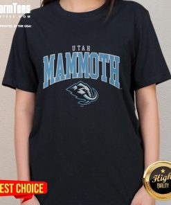 Good Utah Mammoth Classic Logo Ladies Tee featuring a stylish design for women, perfect for casual wear and team spirit.