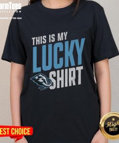 Alt Text: Good Utah Mammoth tee featuring 'This Is My Lucky Ladies' design, perfect for casual and stylish outfits.