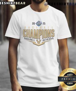 Vanderbilt Commodores 2025 SEC Baseball Conference Tournament Champions T-Shirt showcasing team pride and playoff spirit.