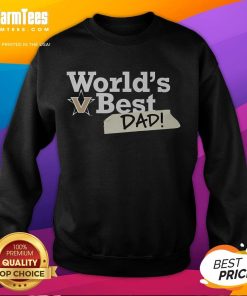Good Vanderbilt Commodores World's Best Dad sweatshirt in navy blue, perfect gift for proud Commodores fans and dads.