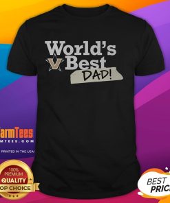 Good Vanderbilt Commodores World's Best Dad T-Shirt featuring team colors and logo, perfect for proud dads and fans.