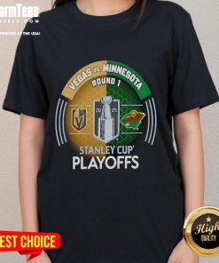Good Vegas Golden Knights vs Minnesota Wild 2025 Stanley Cup Playoffs ladies tee featuring vibrant team graphics.