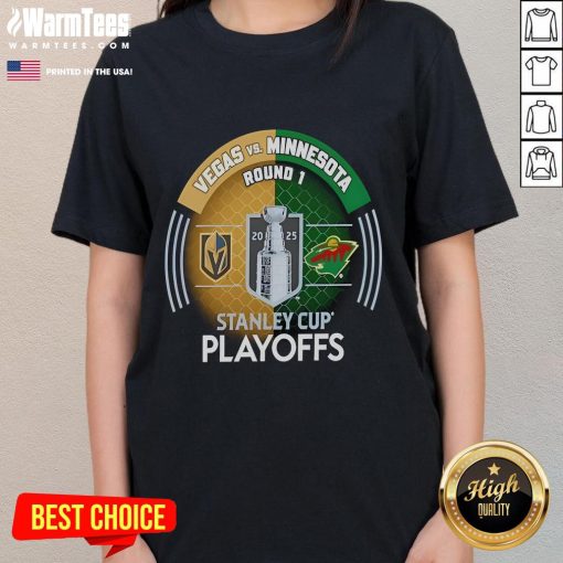 Good Vegas Golden Knights vs Minnesota Wild 2025 Stanley Cup Playoffs ladies tee featuring vibrant team graphics.