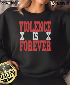 Good VIF Violence is Forever Steen XX Sweatshirt in black, featuring bold graphic design and comfortable fit for casual wear.
