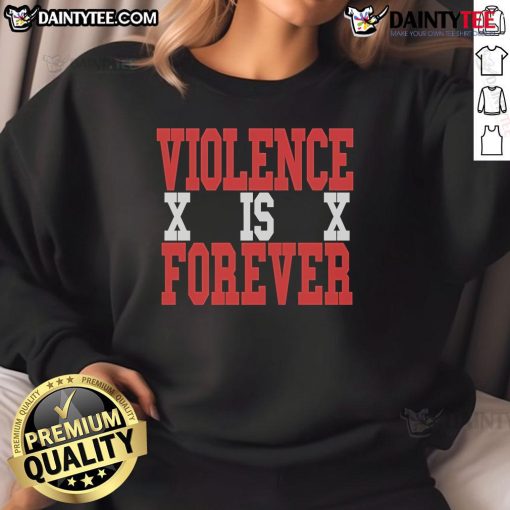 Good VIF Violence is Forever Steen XX Sweatshirt in black, featuring bold graphic design and comfortable fit for casual wear.