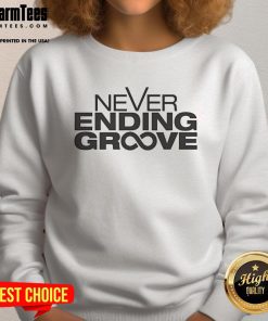 Alt Text: Stylish Good Vincen Garcia Never Ending Groove sweatshirt featuring a vibrant design, perfect for casual wear.
