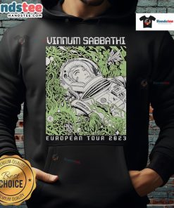 Good Vinnum Sabbathi European Tour 2023 hoodie featuring vibrant design and tour dates, perfect for fans and collectors.