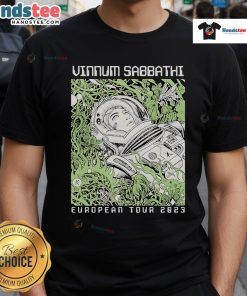 Good Vinnum Sabbathi European Tour 2023 T-Shirt featuring vibrant design and tour details for fans and collectors.