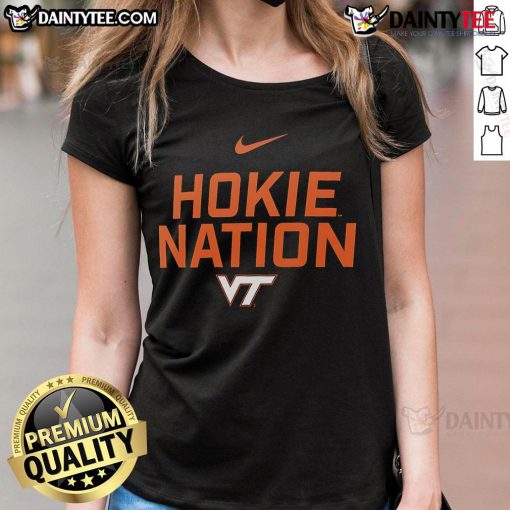 Good Virginia Tech Hokies Nation ladies tee featuring team colors and logo, perfect for fans and game day wear.
