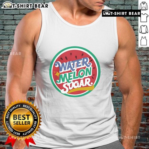Good Watermelon Sugar tank top featuring vibrant watermelon graphics, perfect for summer fashion and casual wear.
