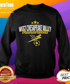 Good West Chesapeake Valley Thunderbolts soccer sweatshirt in navy blue, perfect for fans and players alike.